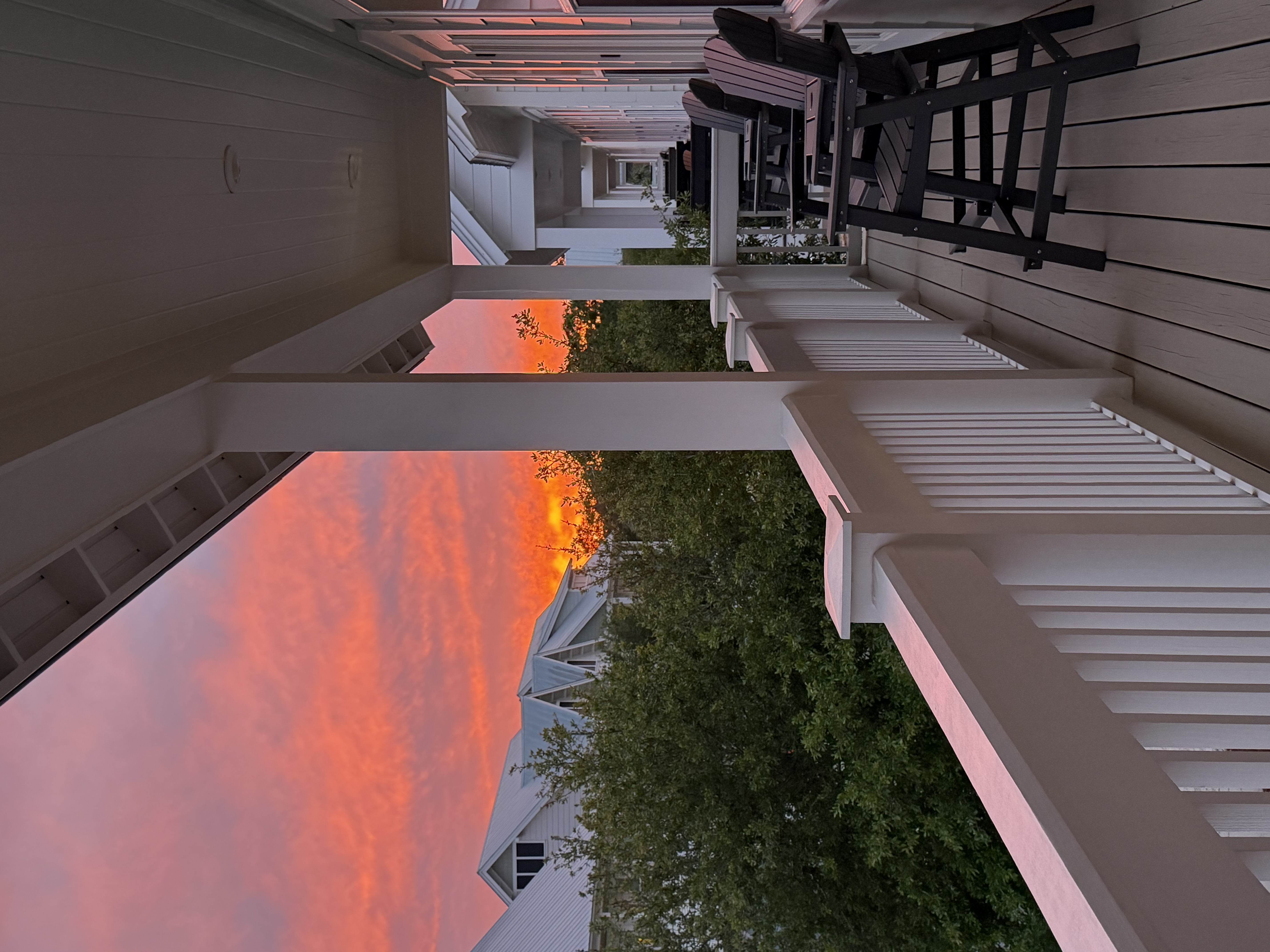 Sunset on the balcony