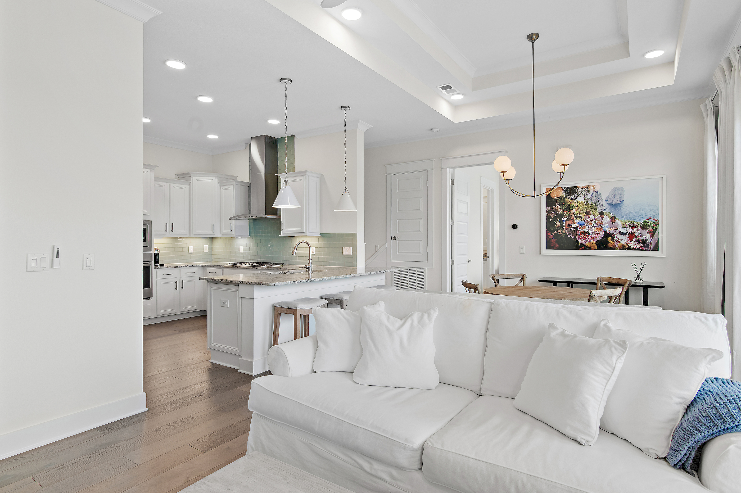 Open plan living and kitchen